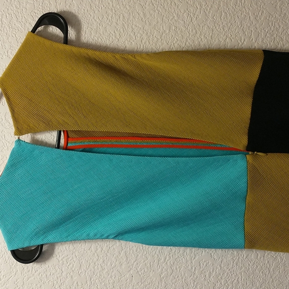 *sold* Diane von furstenberg color block sleeveless a-line dress size 6 - Picture 5 of 5